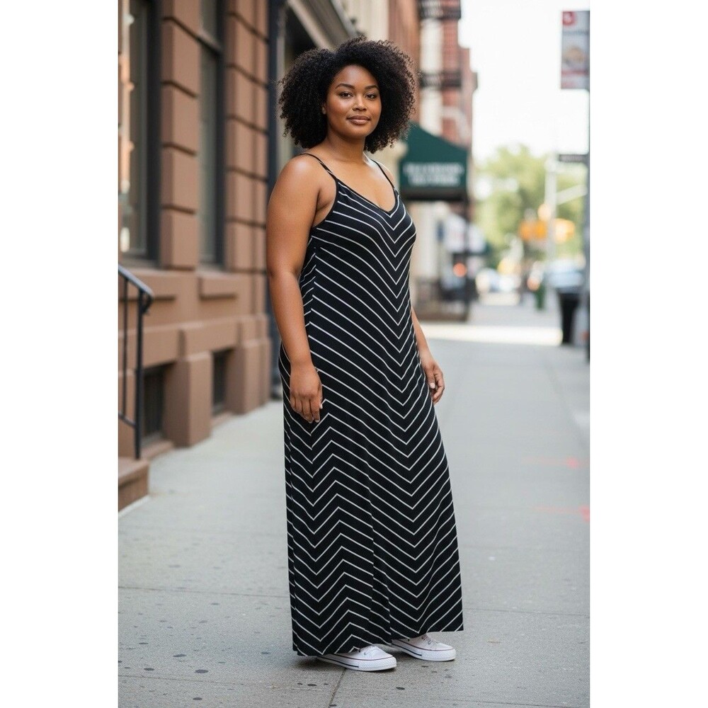 Lauren by Ralph Lauren 14 maxi dress Navy and white long sundress classic